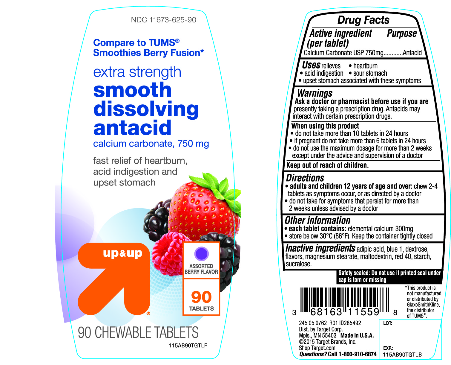 up and up extra strength smooth dissolving antacid