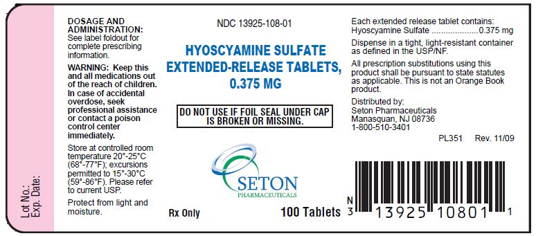 Hyoscyamine extended-release - 100 Tablets