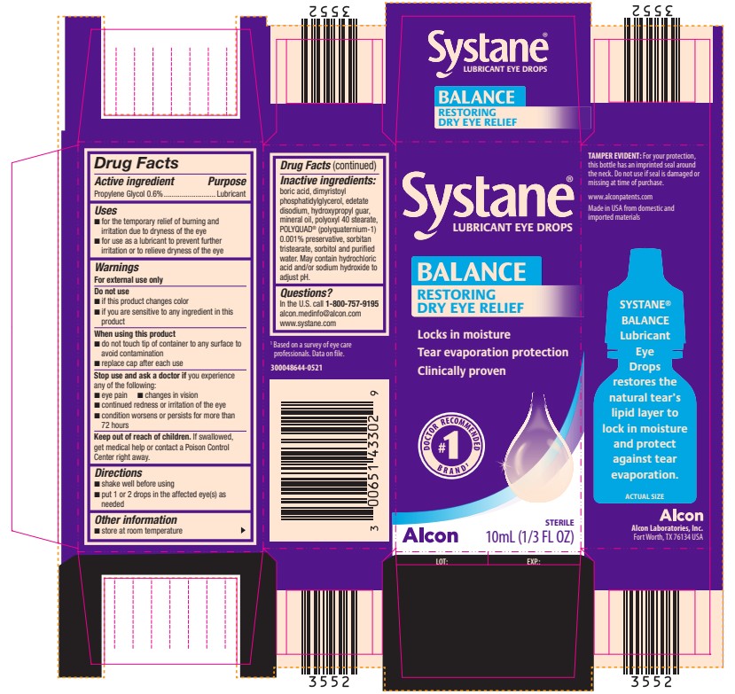 Systane Balance Carton Label