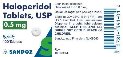 Haloperidol 0.5 mg Label