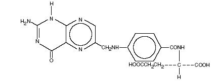 Structural formula for folic acid