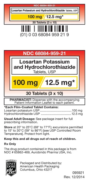 Losartan HCTZ 100/12.5mg tablets, USP label