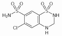 Hydrochlorothiazide Capsule structural formula