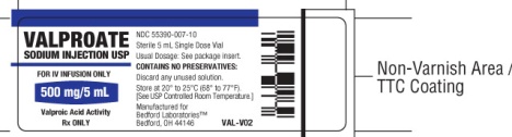 Vial Label for Valproate Sodium Injection, USP
