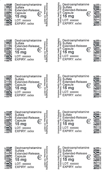 15 mg Dextroamphetamine Sulfate ER Capsule Blister