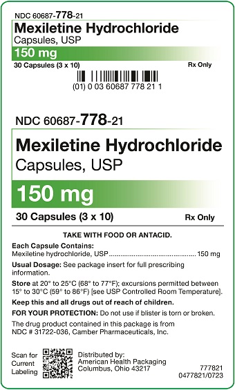 150 mg Mexiletine HCl Capsules Carton