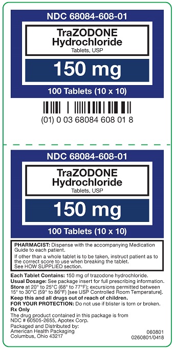 150 mg TraZODONE HCl Tablets Carton