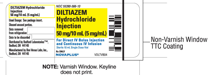 Vial label for Diltiazem Hydrochloride Injection 10 mL