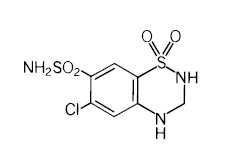 Hydrochlorothiazide Structural Formula