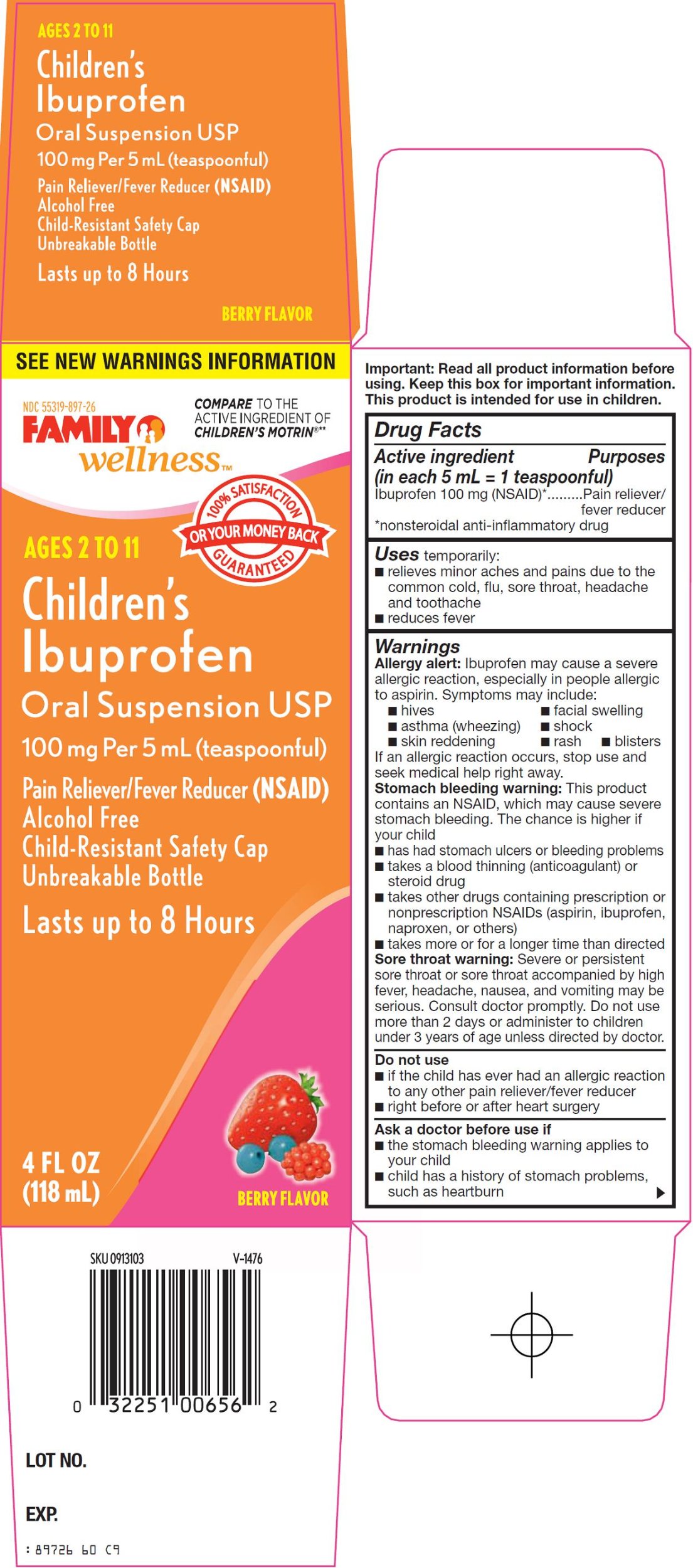 Children's Ibuprofen Oral Suspension Carton Image 1