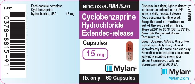 Cyclobenzaprine Hydrochloride Extended-release Capsules 15 mg Bottle