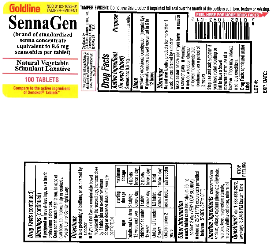 SennaGen Tablets 100s Label