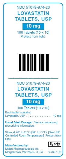 Lovastatin 10 mg Tablet Unit Carton Label