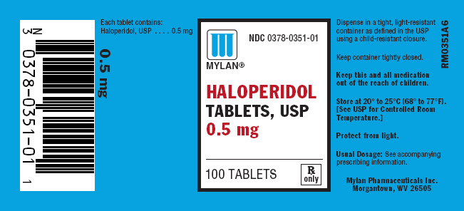 Haloperidol 0.5 mg in bottles of 100