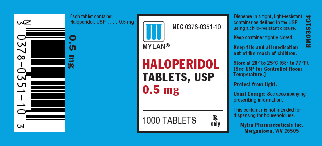 Haloperidol 0.5 mg in bottles of 1000