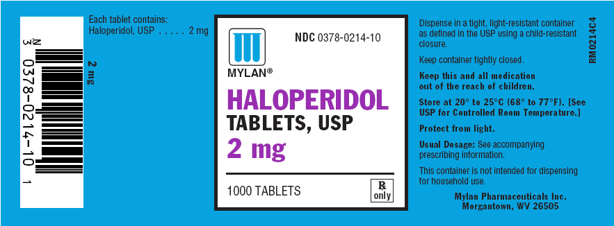 Haloperidol 2 mg in bottles of 1000