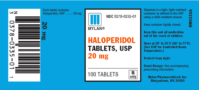 Haloperidol 20 mg in bottles of 100
