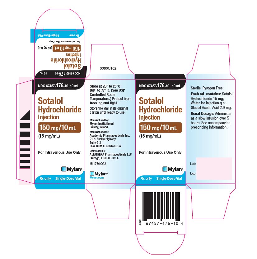 Sotalol Hydrochloride Injection 150 mg/10 mL (15 mg/mL) Carton Label