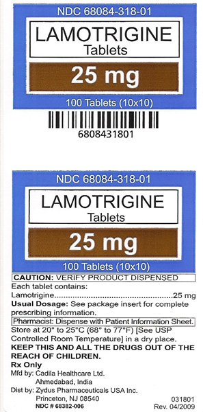 Carton Label: Lamotrigine Tablets 25 mg