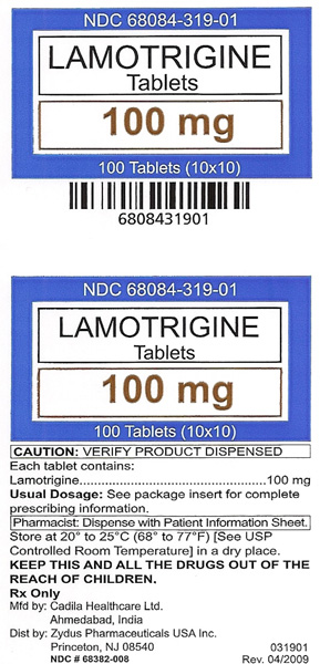 Carton Label: Lamotrigine Tablets 100 mg