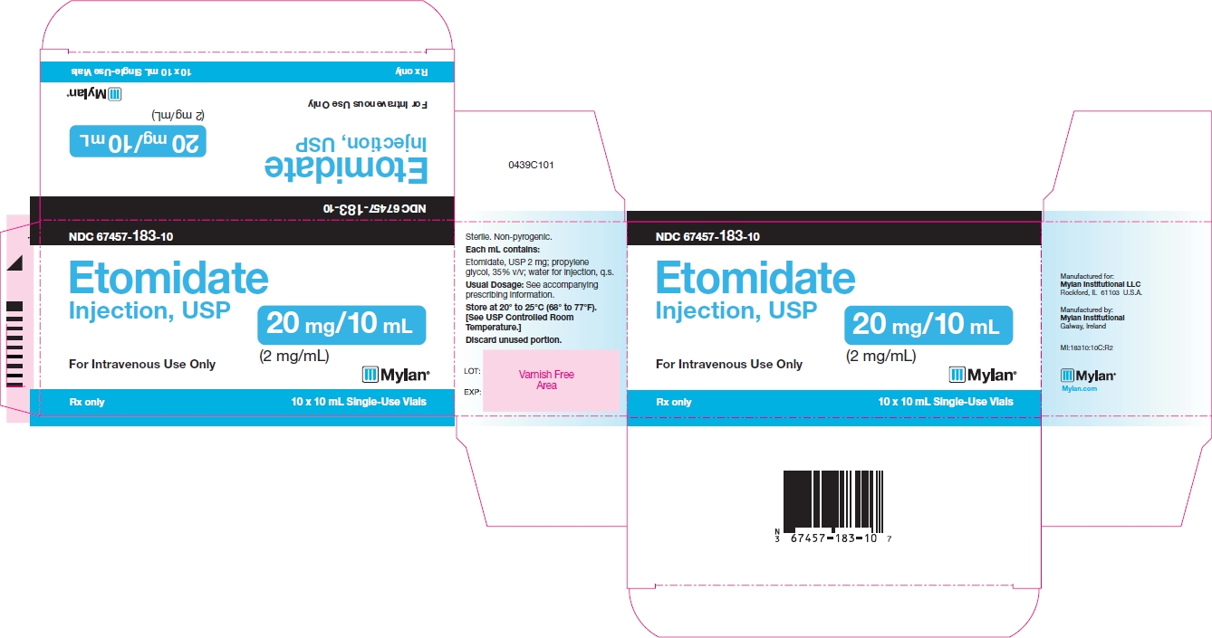 Etomidate Injection 40 mg/20 mL Carton Labels 