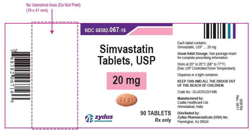 Simvastatin tablets 20 mg