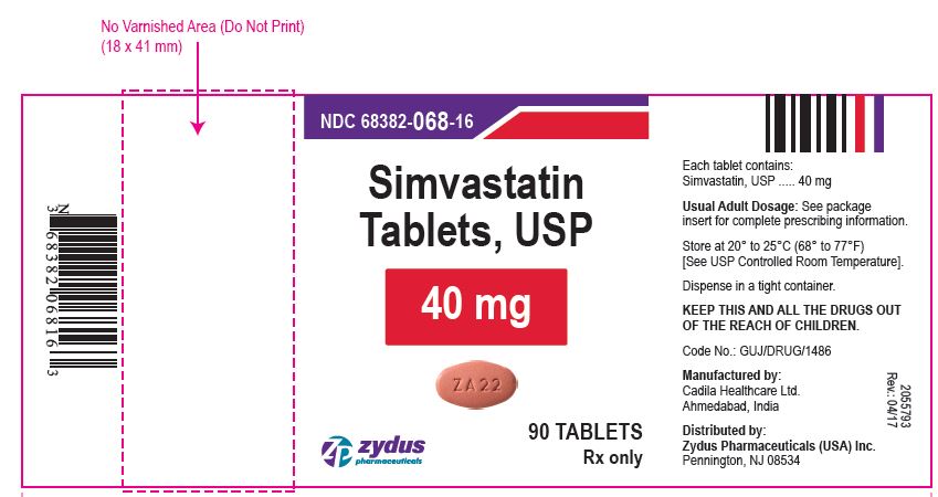 Simvastatin tablets 40 mg