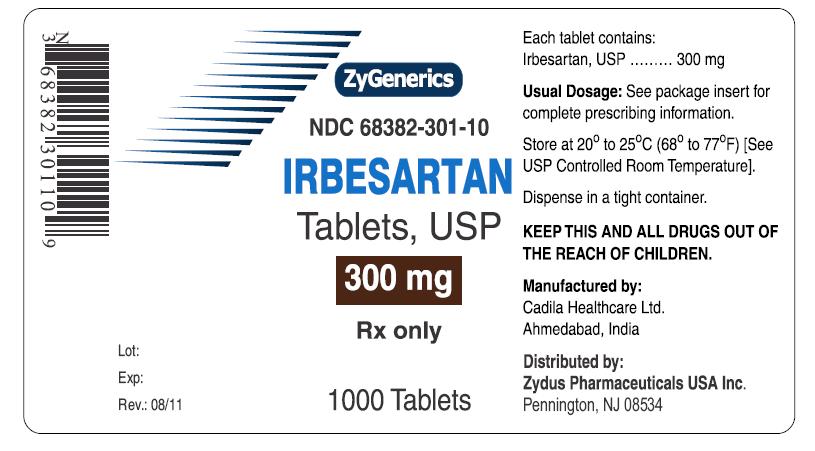 Irbesartan Tablets USP, 300 mg
