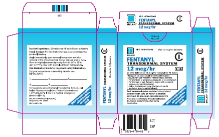 Fentanyl Transdermal System 12 mcg/hr Carton