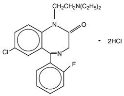 Flurazepam Hydrochloride Structural Formula
