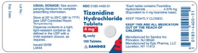 4 mg x 150 Tablets - Label