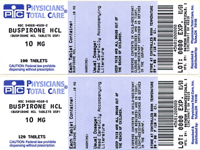 image of 2 package labels for 10mg