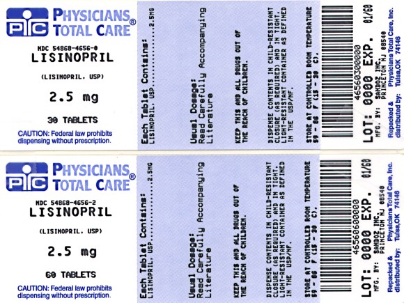 image of 2 package labels for 2.5mg