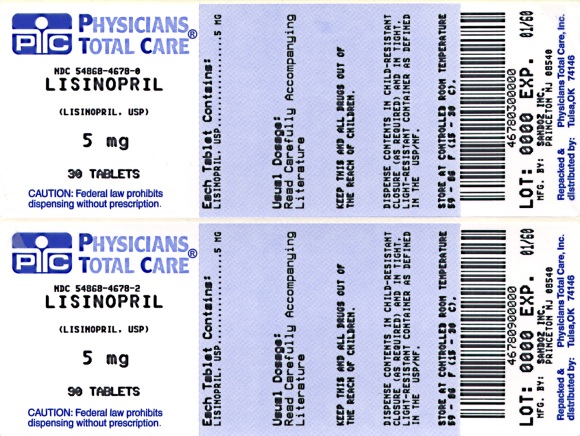 image of 2 package labels for 5mg