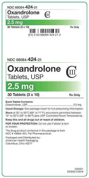 2.5 mg Oxandrolone Tablets Carton