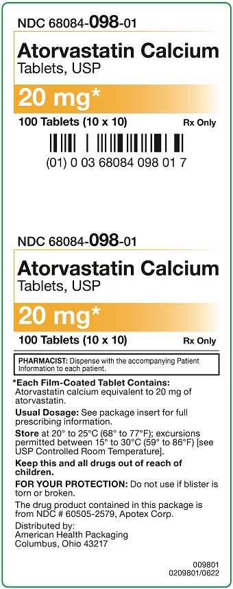 20 mg Atorvastatin Calcium Tablet Carton