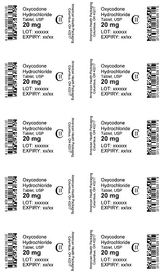 20 mg Oxycodone HCl Tablet Blister