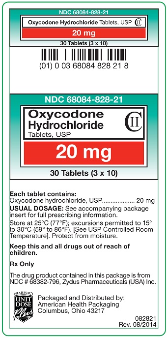 20 mg Oxycodone HCl Tablets Carton