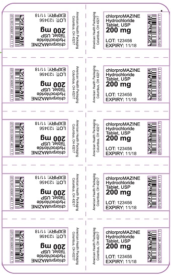 200 mg chlorproMAZINE HCl Tablet Blister