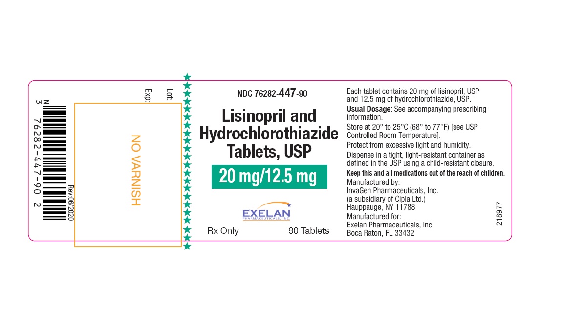 Lisinopril and Hydrochlorothiazide Tablets  20/12.5 mg - 90 tablets