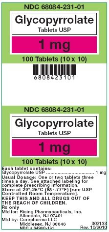 Glycopyrrolate tablets 1mg principal display panel
