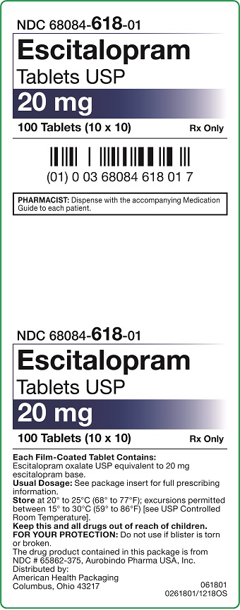 20mg Escitalopram Tablets 100UD Carton
