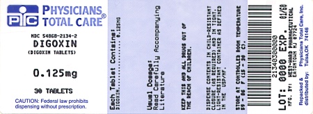 Digoxin Tablets, USP 125 mcg (0.125 mg) label