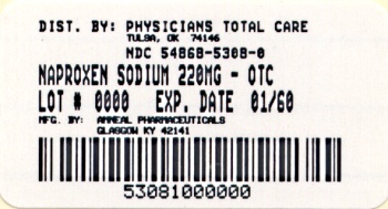 image of 220 mg package label