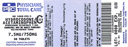 image of 7.5 mg/750 mg package label