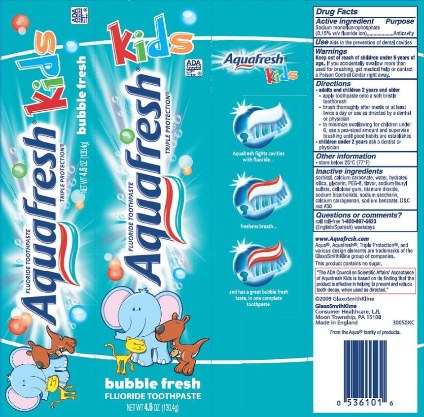 Aquafresh Kids Bubble Fresh carton