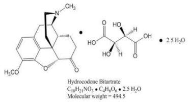 Hydrocodone bitartrate structure