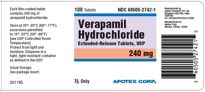Verapamil HCl-tablets-240 mg-100s