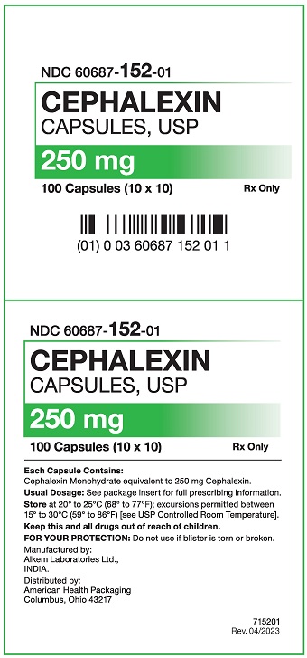 250 mg Cephalexin Capsules Carton