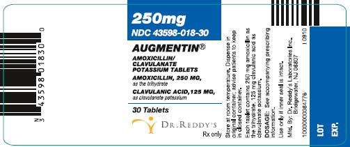 AUGMENTIN Tablets Label Image - 250mg